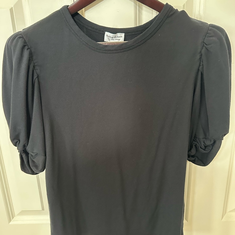 Who What Wear black Puff Sleeve Blouse